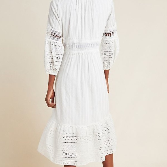 Anthropologie NWT Ebba Eyelet Midi Dress - Picture 4 of 8